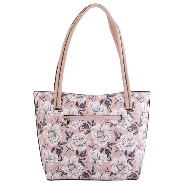 DS Fashion NY Floral Tote w/Air Pod Case
