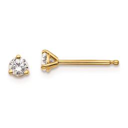 Pure Fire 14kt. Yellow Gold Certified 1/5ctw. Diamond Earrings