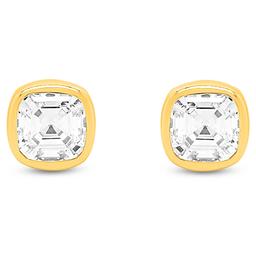 Nova Star® Gold Plated Sterling Silver Lab Grown Diamond Earrings