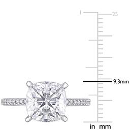 Gemstone Classics™ 14kt. White Gold Moissanite & Diamond Ring