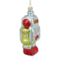 Northlight 5in. Silver & Green Robot Glass Christmas Ornament - image 3