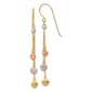 Gold Classics&#40;tm&#41; 14kt. Tri-Color Heart Hook Earrings - image 1