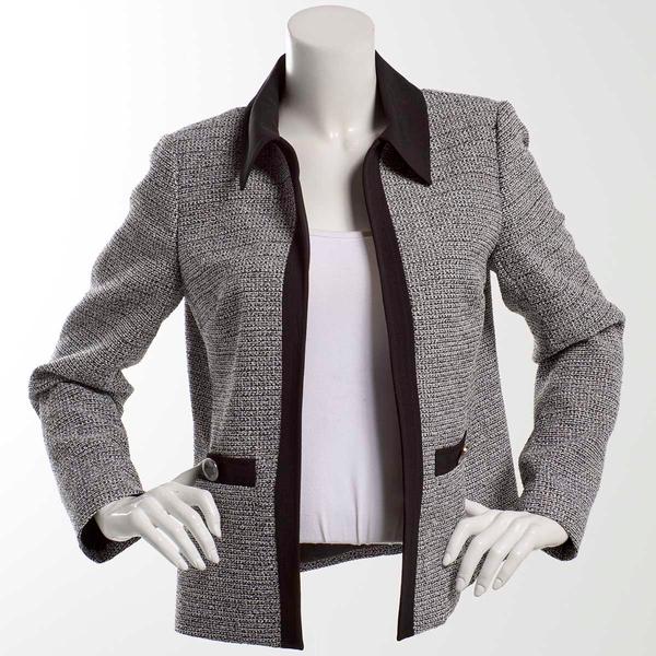 Womens Kasper Long Sleeve Open Front Speckled Blazer