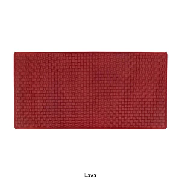 Achim Woven-Embossed Faux-Leather Anti-Fatigue Mat