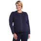 Plus Size Rafaella(R) Long Sleeve Solid Studded Crew Neck Sweater - image 1