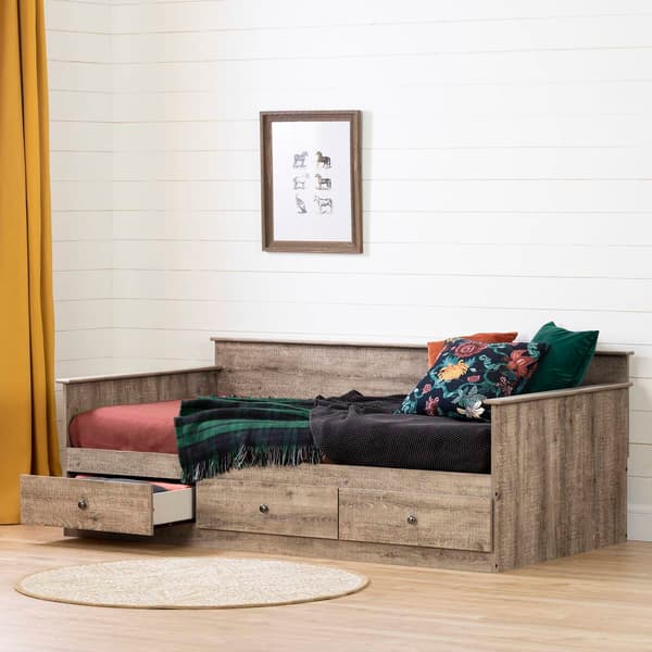 South Shore Tassio Weathered Daybed With Storage