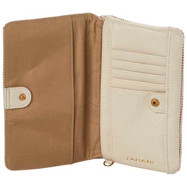 Womens Tahari Woven Large Flap Wristlet