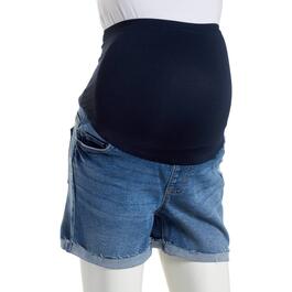 Womens Savi Parker 4 Over The Belly Denim Maternity Shorts