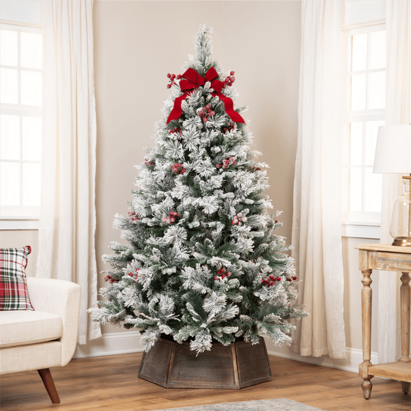 Northlight Real Touch™ 6.5ft. Flocked Whittaker Christmas Tree - image 