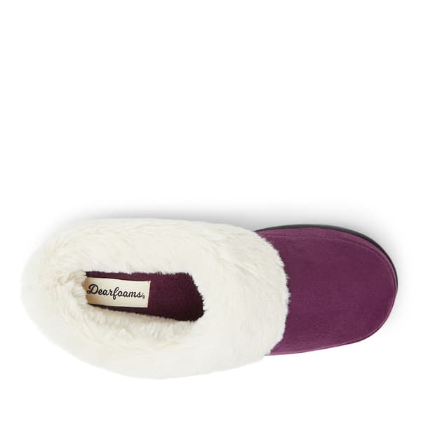 Womens Dearfoams&#174; Elaine Microsuede Slip On Clog Slippers