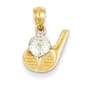 Gold Classics&#40;tm&#41; 14kt. & Rhodium Golf Club & Ball Pendant - image 1