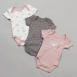 Baby Girl &#40;NB-9M&#41; baby views&#40;R&#41; 3pk. Little Miracle Kitty Bodysuits