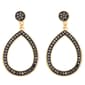 Ashley Cooper(tm) Gold-Tone Black Beaded Teardrop Earrings - image 1