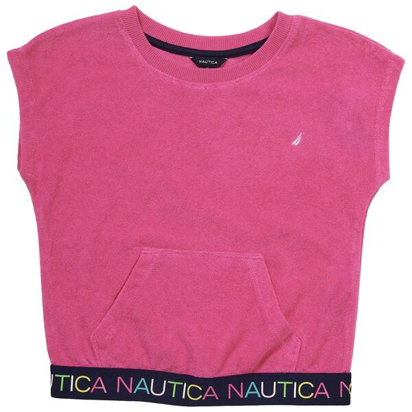 Girls &#40;7-16&#41; Nautica Short Sleeve Knit Top w/ Logo Elastic - image 