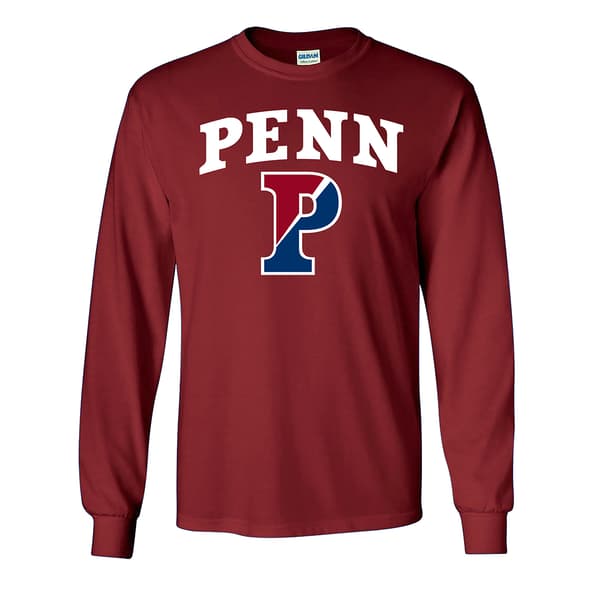 Mens University of Penn Pride Mascot Long Sleeve Tee - image 