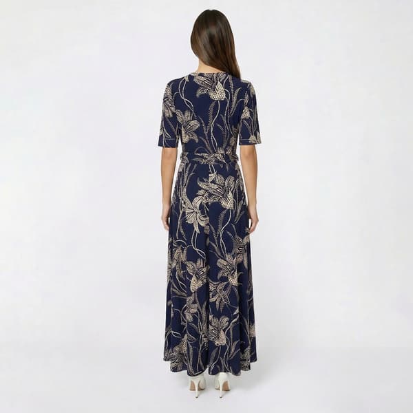 Petite Cocomo Short Sleeve Floral Surplus Maxi Dress