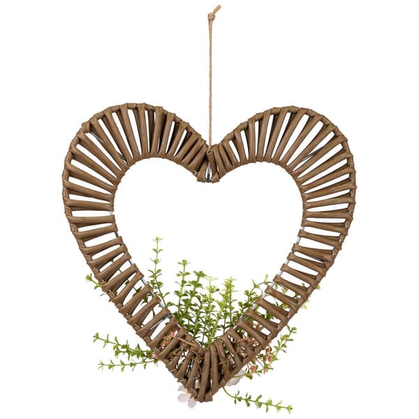 Northlight Seasonal Wrapped Floral Heart Hanging Décor