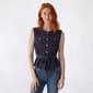 Juniors Love Tree Tie Front Denim Vest - image 1