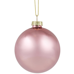 Northlight 6ct. Baby Pink 2-Finish Glass Ball Christmas Ornaments
