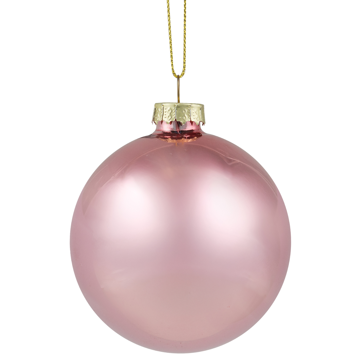 Northlight 6ct. Baby Pink 2-Finish Glass Ball Christmas Ornaments