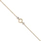 Gold Classics(tm) 14kt. Gold Two-Tone Circle & Bead 9in. Anklet - image 1
