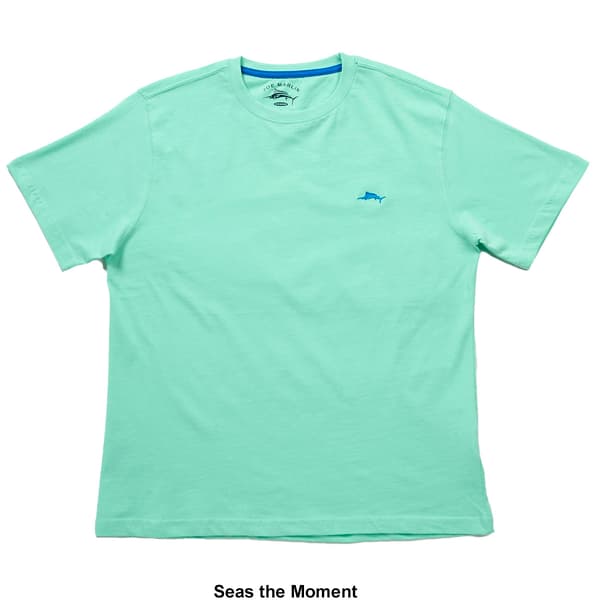 Mens Joe Marlin Solid Fish Logo Tee