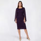 Womens Connected Apparel Long Sleeve Chevron Sheath Dress - image 1