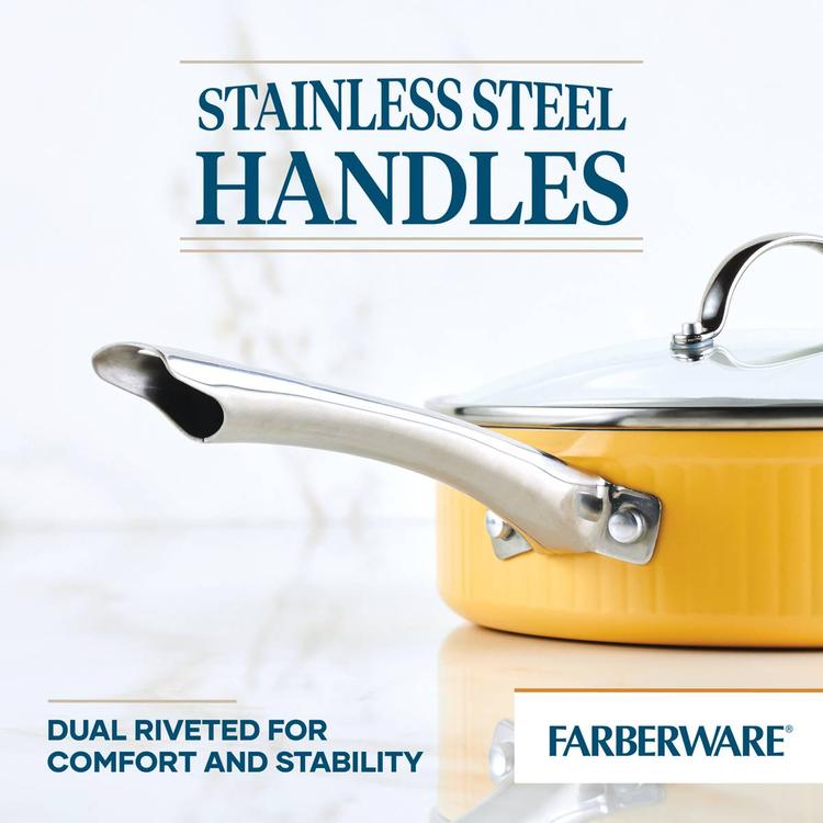 Farberware Style 3qt. Nonstick Cookware Sauté Pan w/ Lid