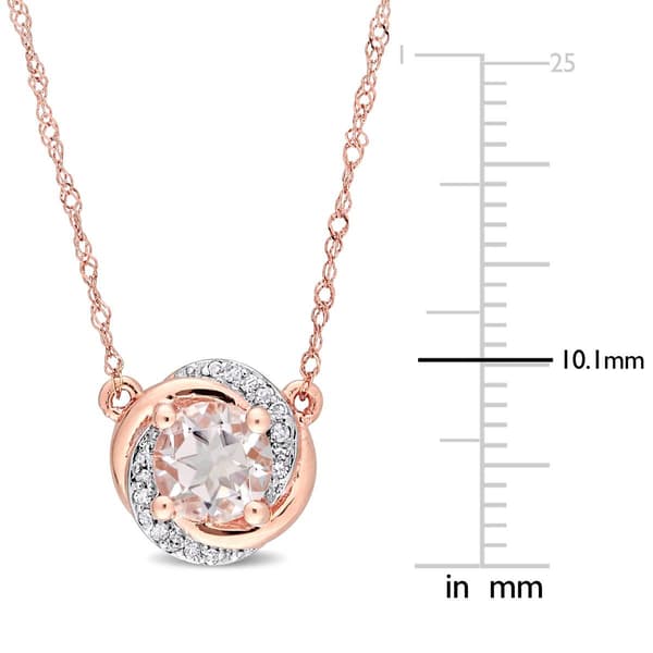 Gemstone Classics™ 10kt. Rose Gold Diamond Swirl Necklace