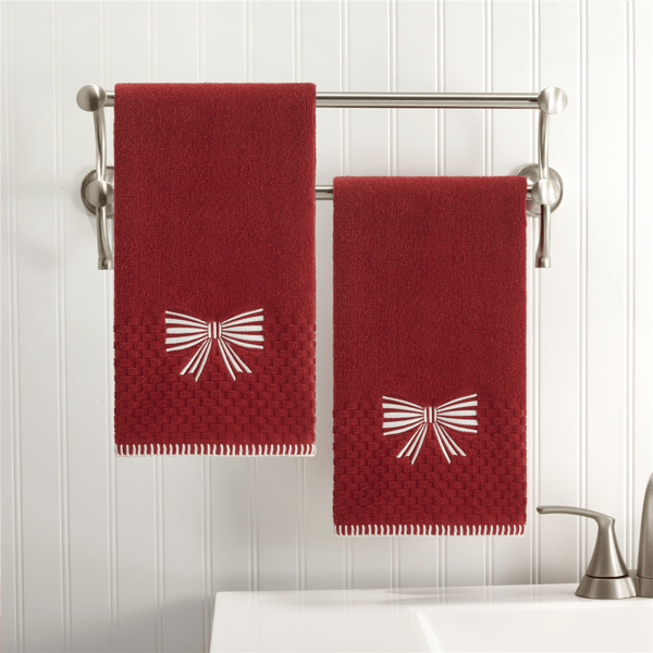 Avanti Bow 2pk. Hand Towel Set