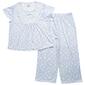 Womens Elizabeth & Nicole Short Sleeve Capri Pajama Set - Blue - image 1