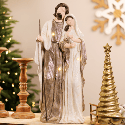 Northlight Lighted Glittery Holy Family Christmas Decoration