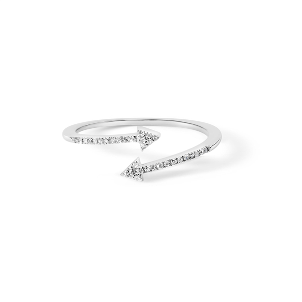 Haus of Brilliance 1/5ctw. Diamond Double Arrowhead Open Ring