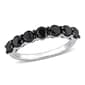 Radiant Rainbow(tm) 10kt. White Gold & Black Diamond Eternity Ring - image 1