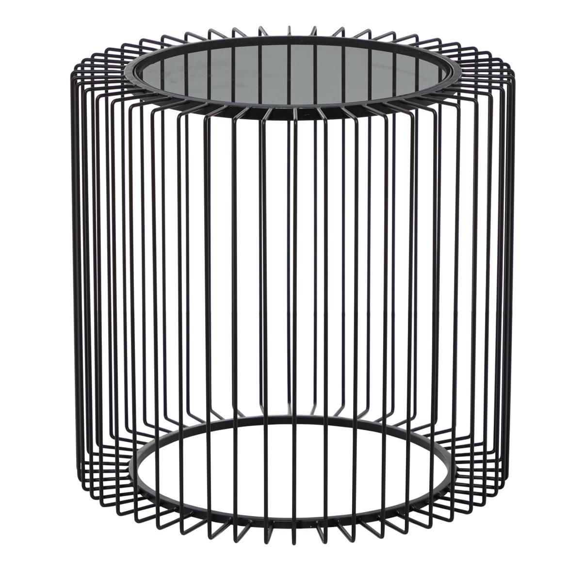 9th & Pike(R) Black Contemporary Metal Accent Table
