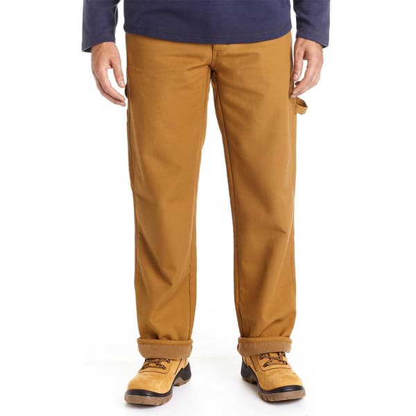 Mens Stanley Canvas Bonded Fleece Lined Carpenter Pants