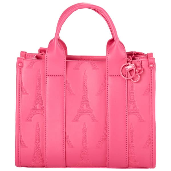 Betsey Johnson Embossed Eiffel Box Satchel