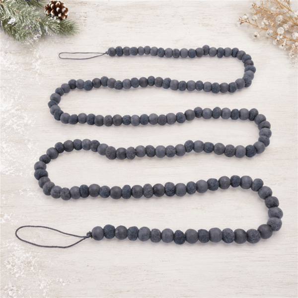 Melrose Wood Bead Garland - Set of 2
