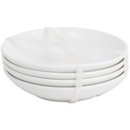 5.5in. White Round Shallow Bowls - Set of 4