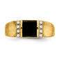 Mens Gentlemen’s Classics™ 14kt. Gold Onyx & 1/8ctw. Diamond Ring - image 4