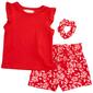 Girls &#40;4-6x&#41; BTween&#40;R&#41; Ribbed Knit Ruffle Tank & Floral Shorts Set - image 1