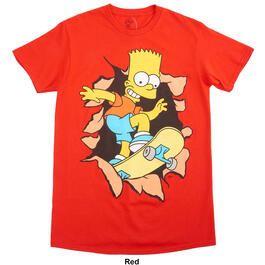 Young Mens The Simpsons Bart Simpson Short Sleeve Graphic Tee
