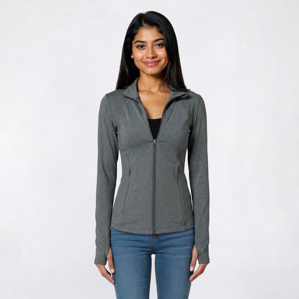 Juniors No Comment Fleece Lined Yum Zip With Thumbhole & Pockets - image 