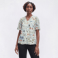 Womens Hope & Harlow Short Flutter Sleeve Floral Blouse - image 1