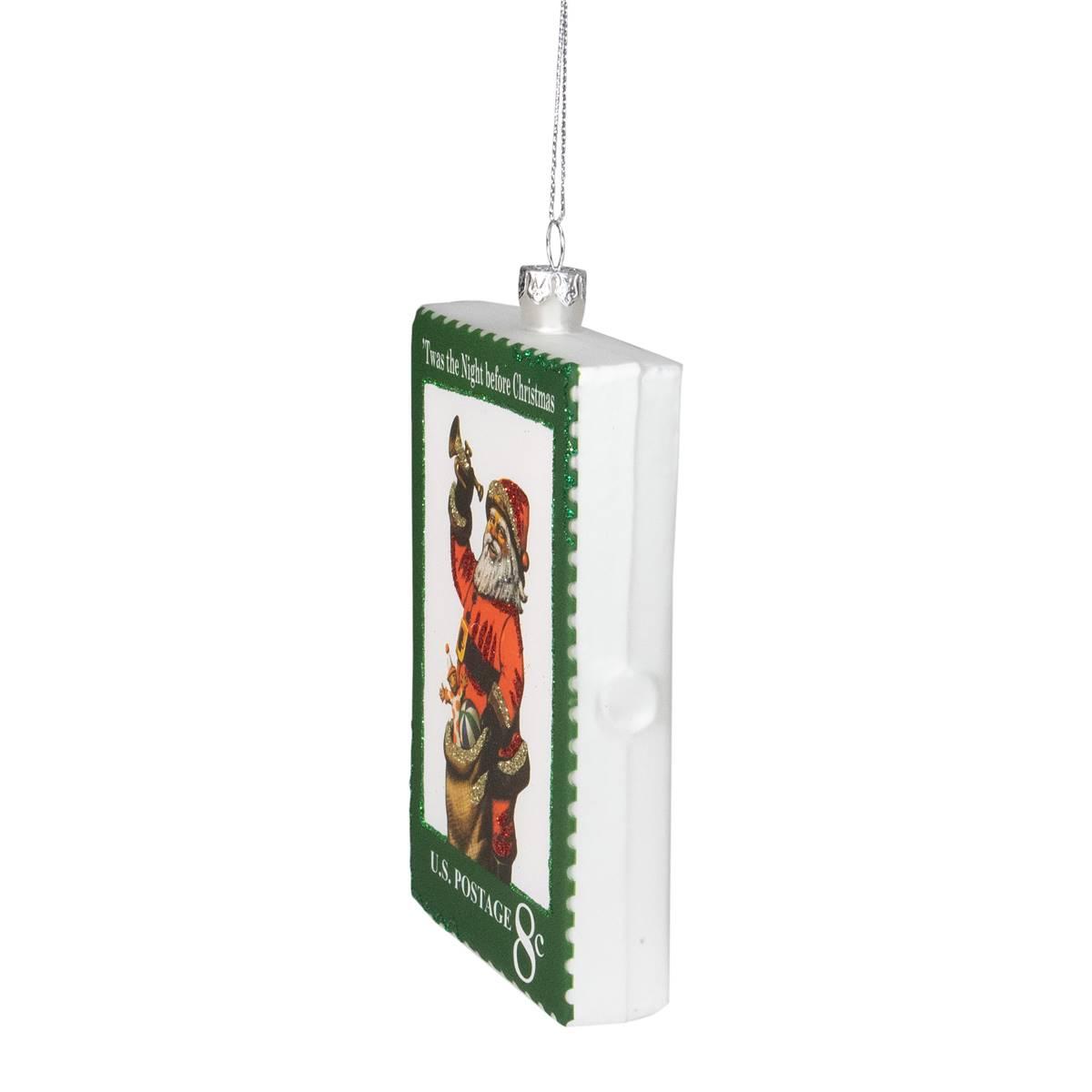Northlight Seasonal 3.5n. USPS Santa Stamp Christmas Ornament