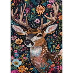 Evergreen Forever Blooming Deer Suede Garden Flag
