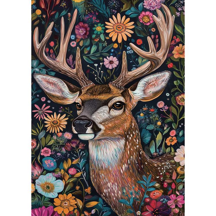 Evergreen Forever Blooming Deer Suede Garden Flag