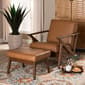 Baxton Studio Bianca Faux Leather 2pc. Lounge Chair & Ottoman Set - image 6