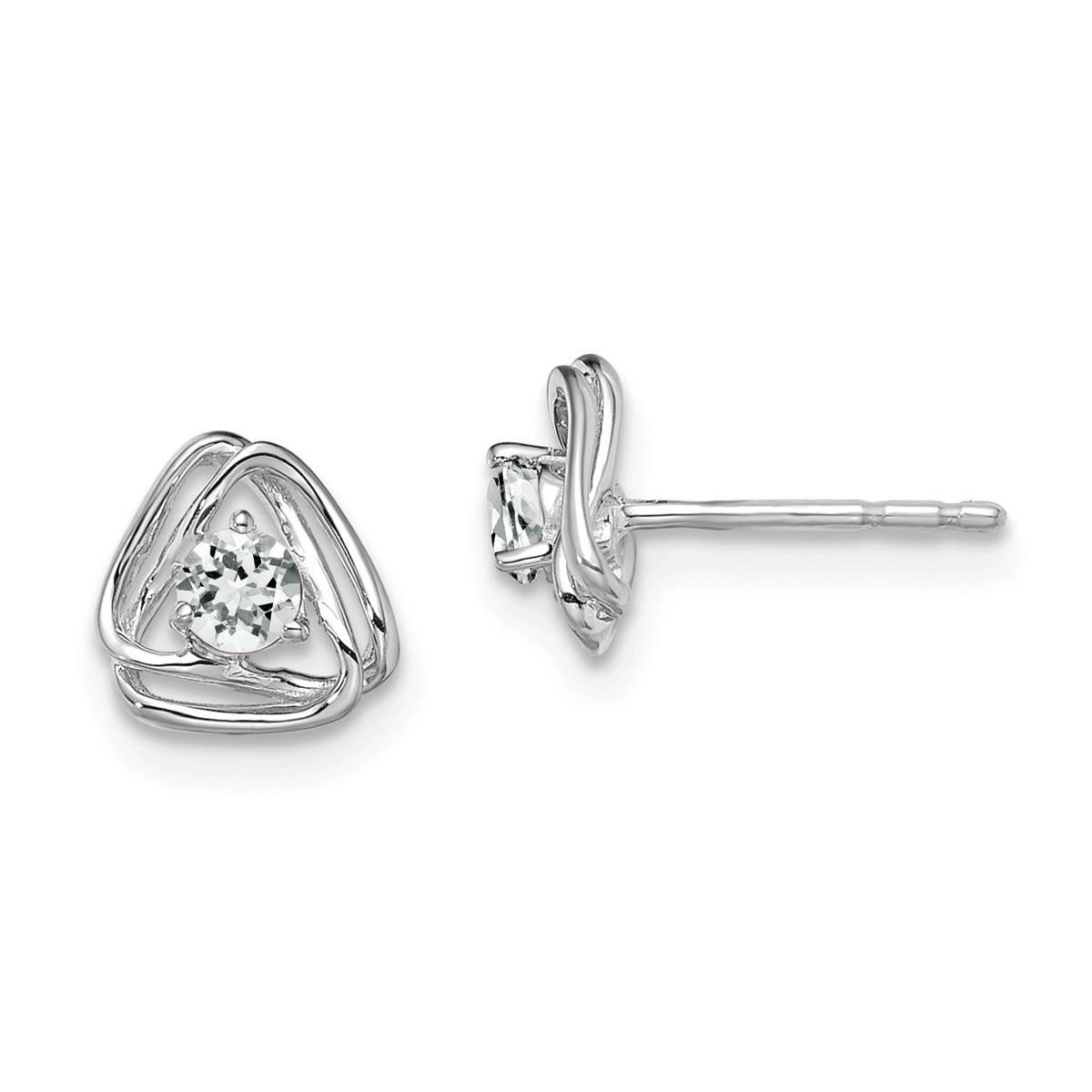 Gemstone Classics™ 14kt. White Gold Topaz Stud Earrings