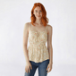 Juniors Wallflower Cressida Yum Jersey Peplum Camisole - Gardenia - image 1